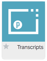 transcripts icon from MyPortal
