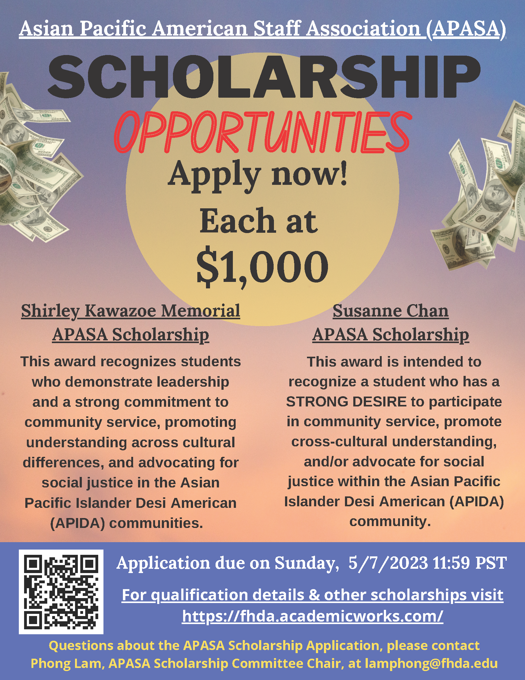 2023 APASA Scholarships Flyer