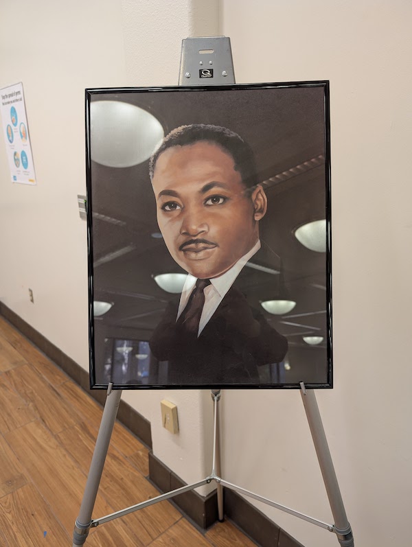 Portrait of MLKing on tripod