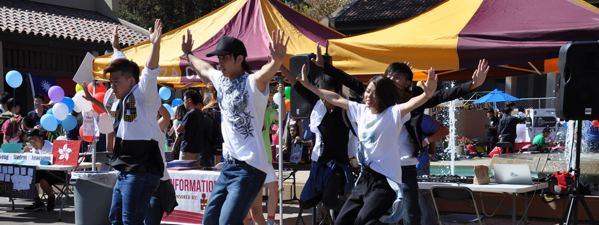 students dancing at club day