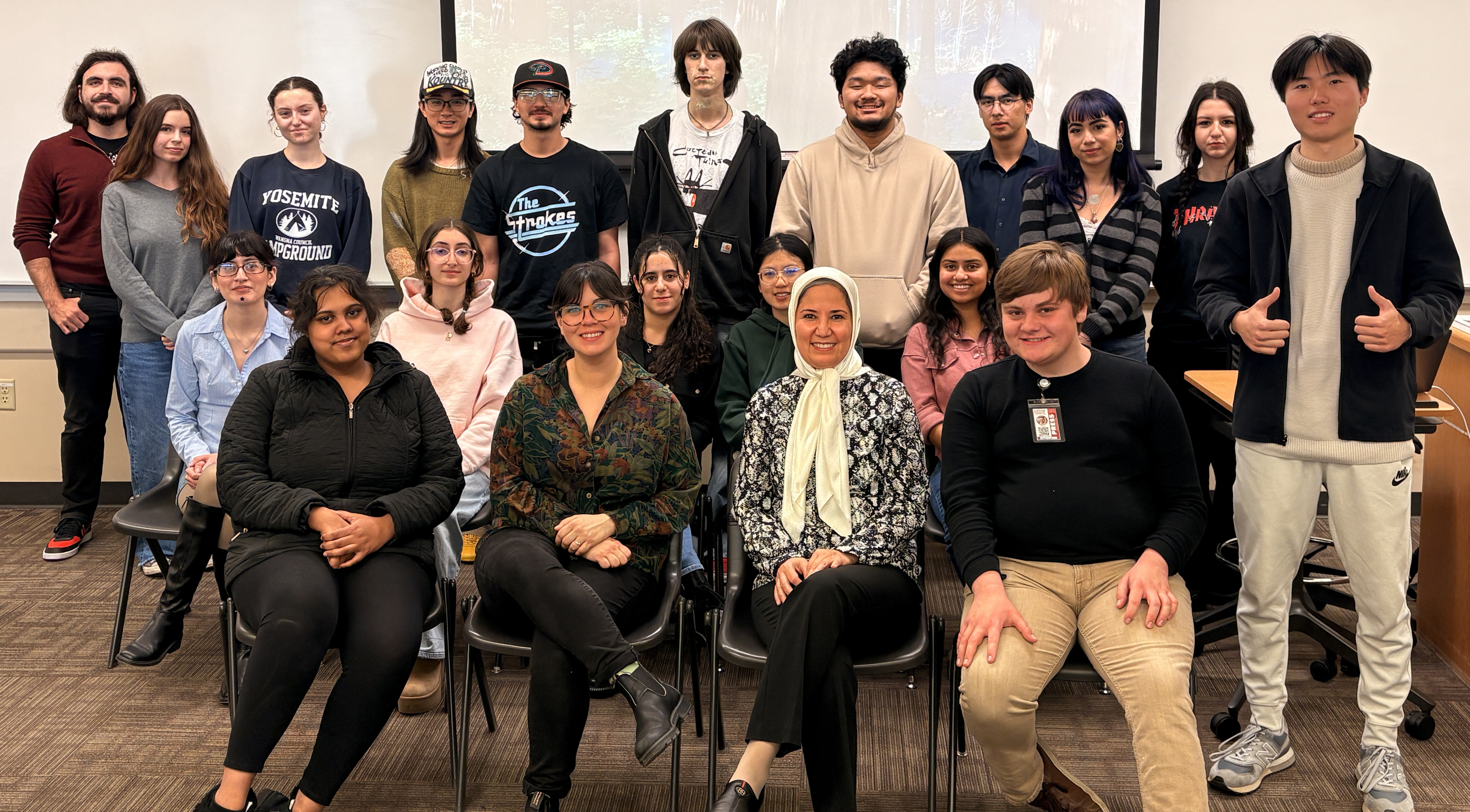 De Anza Journalism students and adviser Farideh Dada
