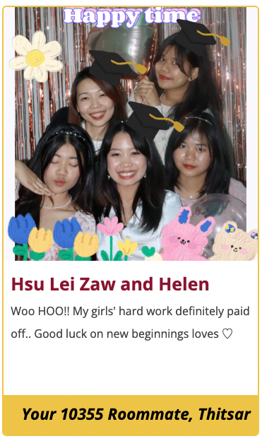 Congrats Card: Hsu Lei Zaw