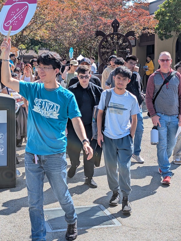 student leading tour